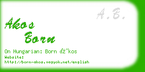 akos born business card